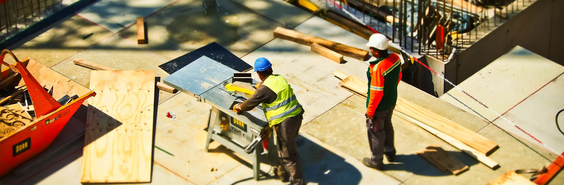 construction workers on site